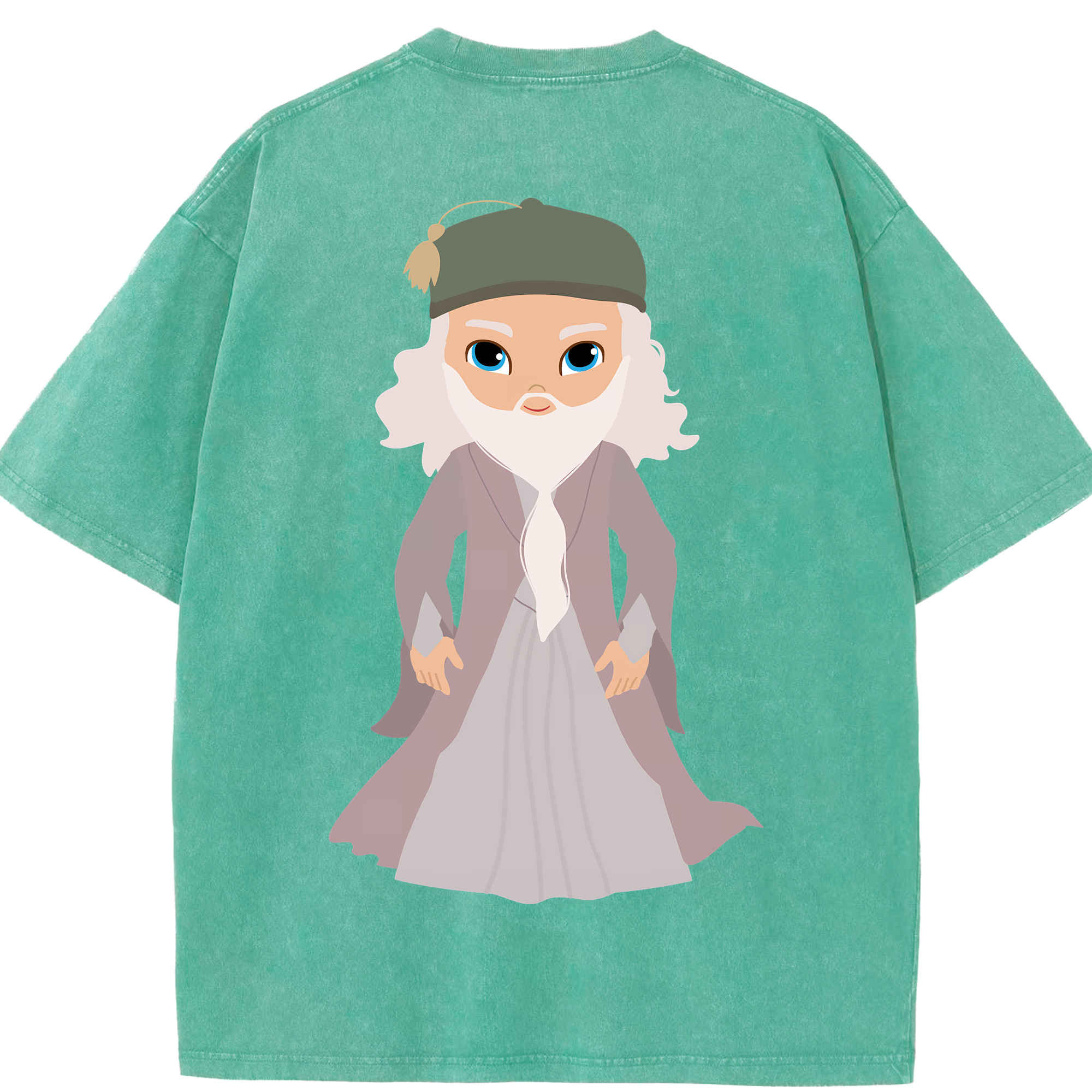 （画像用） Harry Potter ハリー・ポッターシリーズ 綿100% ヴィンテージ風 半袖Tシャツ（背面プリント）
